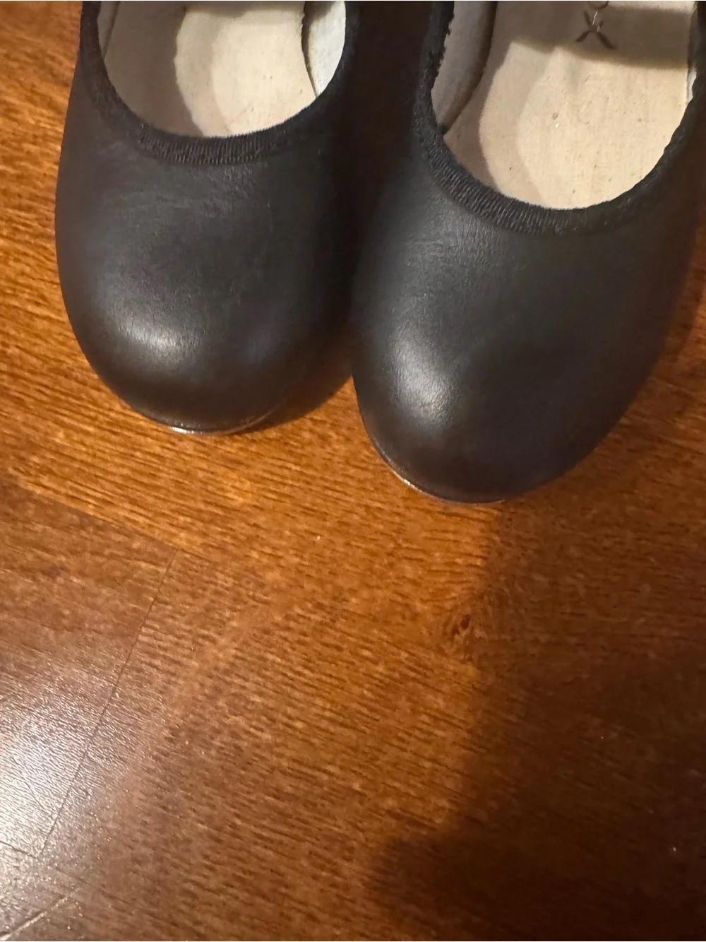 Capezio Black Matte toddler size 10- tap shoes -used